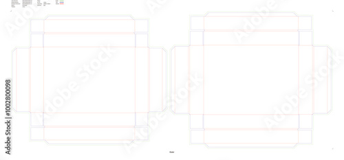 Custom dimensions boxes with lid four folds dieline 160160
