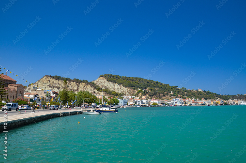 sea, ships and waterfront in Zante on the island of Zakynthos sea, ships and waterfront in Zante on the island of Zakynthos