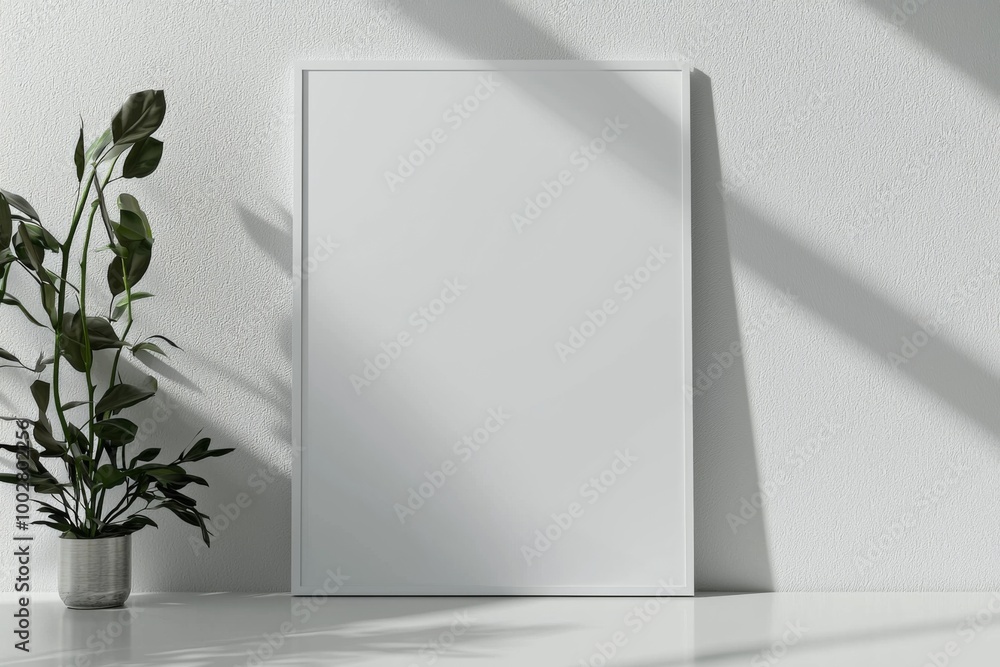 A3 Poster Mockup on White Background created with Generative AI A3 Poster Mockup on White Background created with Generative AI
