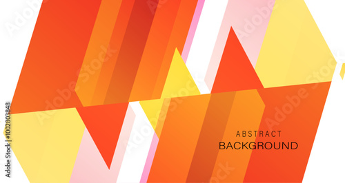 Abstract Geometric Background with Warm Colors and Vivid Shapes