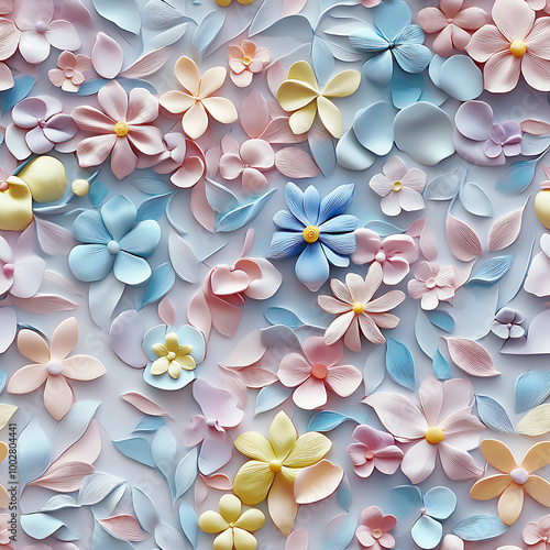 flower, seamless pattern, the beauty of the colors of flower petals