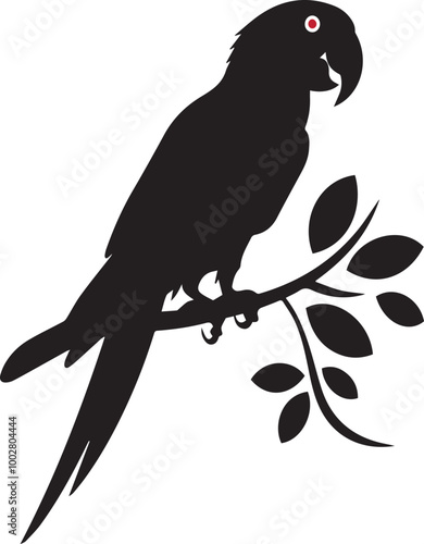 Parrot icon silhouette vector style