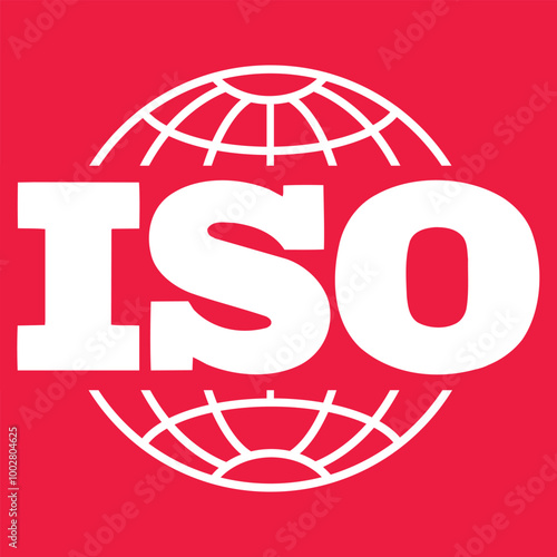 Certified Company Certificate, ISO Red vector, Quality Certificate, iso mark certification