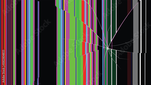 Broken Display vector, Error screen with Cracks, Damaged Screen Overlay, cracked error screen, glitch on damaged screen, Glitch noise