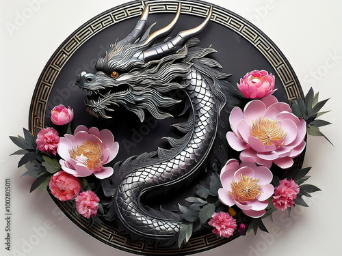 chinese dragon on the wall