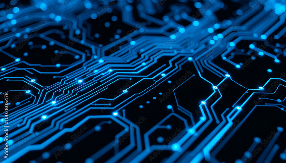 Blue Circuitry Grid Blue Circuitry Grid