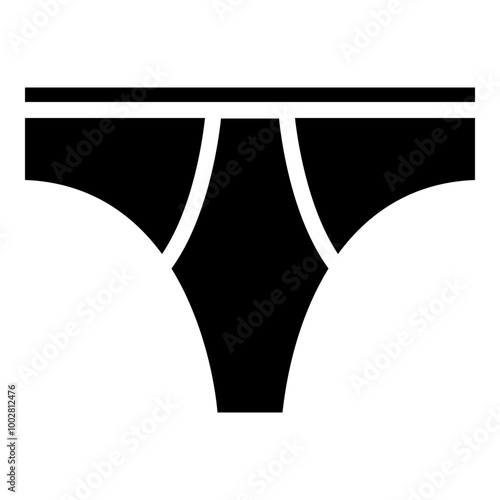 Single underwear solid icon