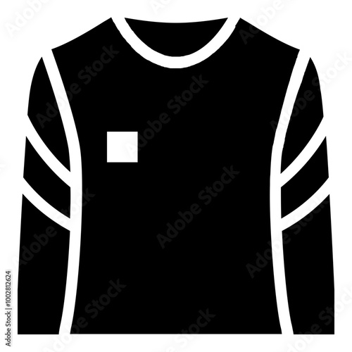 Long sleeve icon. Simple shirt vector illustration.