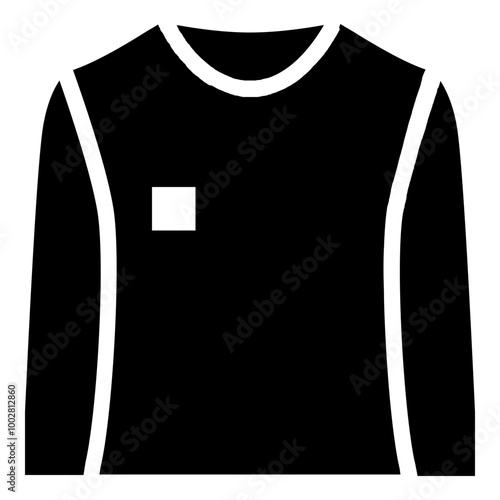 Long sleeve icon. Simple shirt vector illustration.