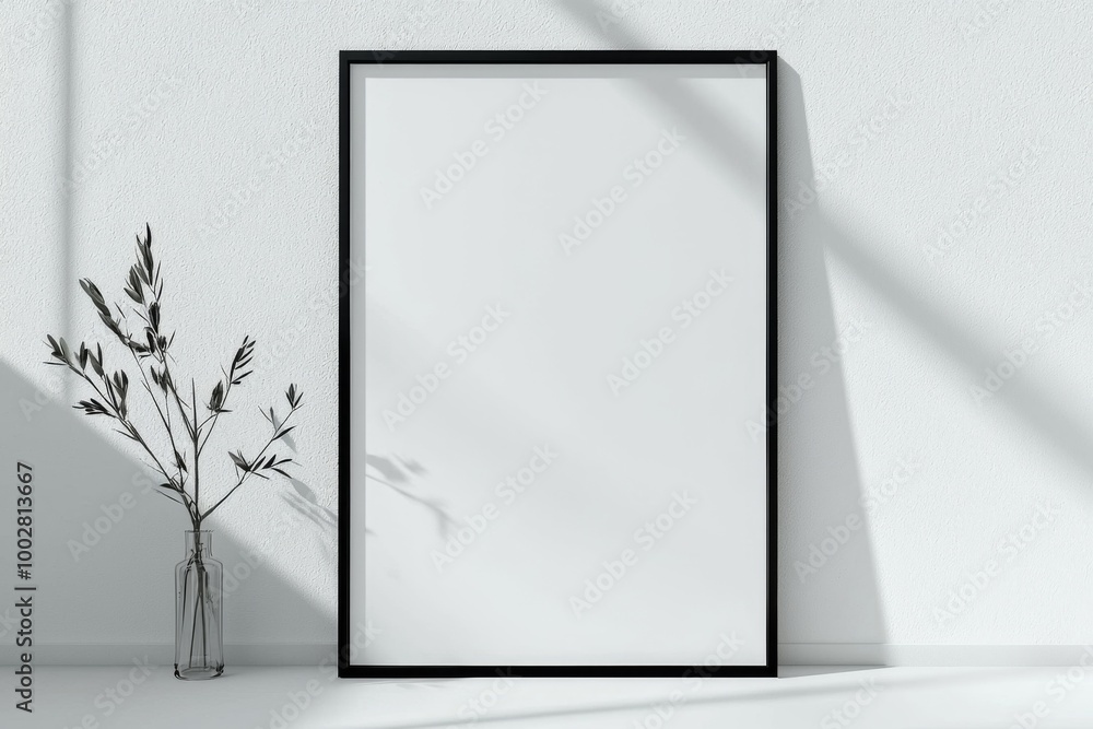 A3 Poster Mockup on White Background created with Generative AI A3 Poster Mockup on White Background created with Generative AI