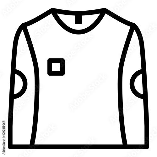 Long sleeve icon. Simple shirt vector illustration.