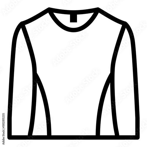 Long sleeve icon. Simple shirt vector illustration.