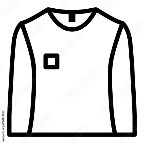 Long sleeve icon. Simple shirt vector illustration.