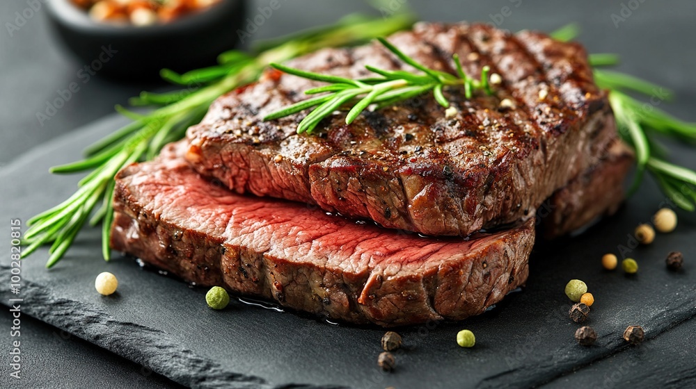 Grilled Steak with Rosemary and Peppercorns Grilled Steak with Rosemary and Peppercorns