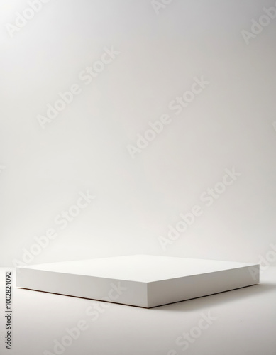 Wallpaper Mural White low pedestal for product display - on a light background Torontodigital.ca