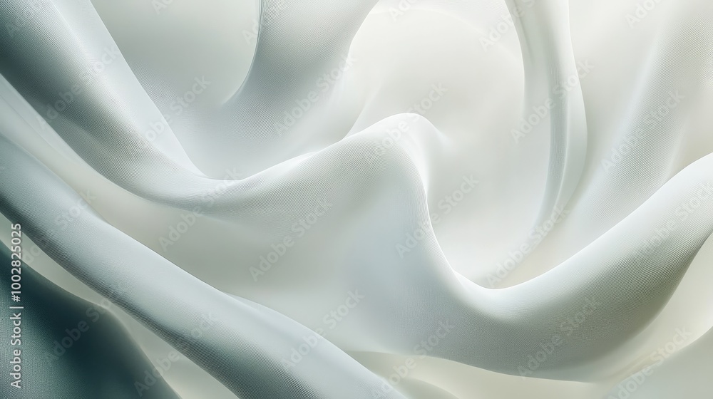 Fototapeta premium Beautiful abstract pattern of swirling trails representing honesty on a pure white background, creating a captivating artistic display