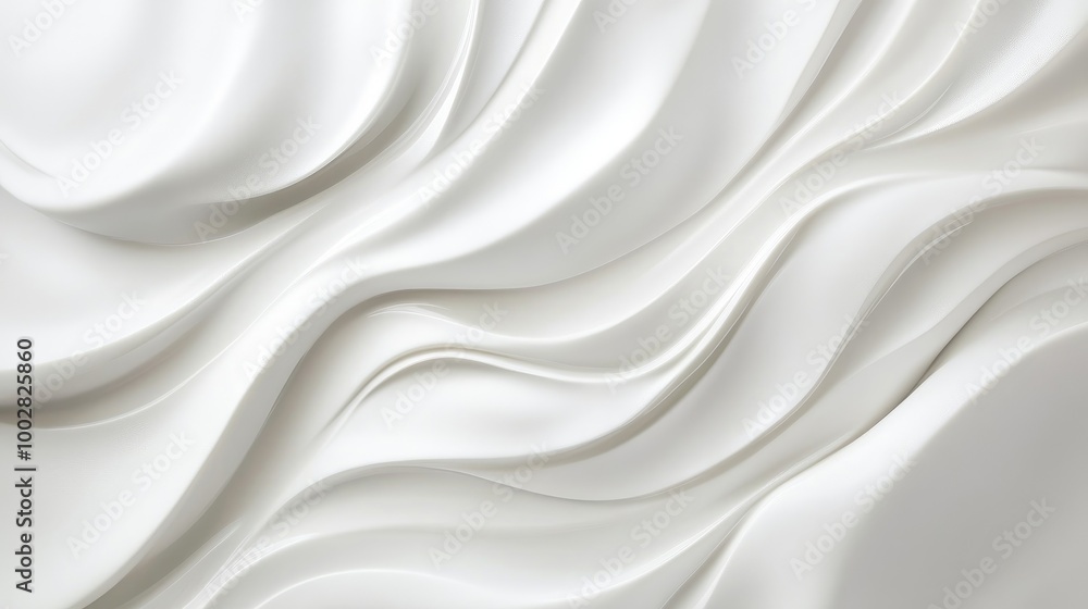 Obraz premium Honest swirling patterns form an elegant abstract design on a white backdrop, creating a sense of integrity and purity in an artistic display