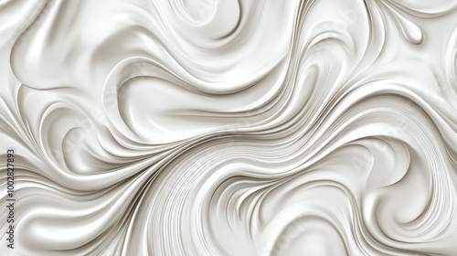 Stunning swirling trails of honesty create a beautiful abstract pattern on a pure white background, representing integrity and simplicity