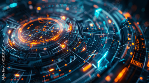 Wallpaper Mural Cutting-Edge Futuristic Technology Close-Up Torontodigital.ca