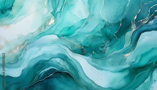 Shades of Turquoise Background with Marble Texture, Offering a Refreshing and Elegant Aesthetic, Perfect for Modern Design, Luxury Branding, and Creative Visuals.