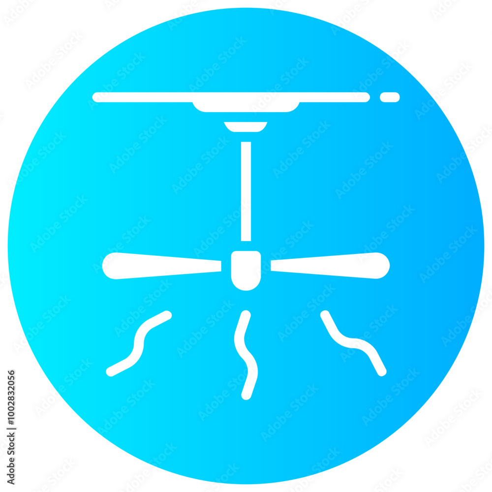 ceiling fan round glyph vector icon ceiling fan round glyph vector icon