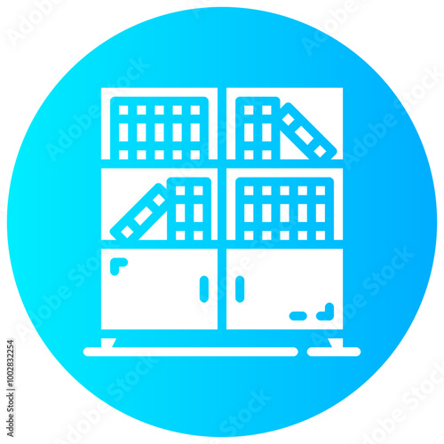 library round glyph vector icon