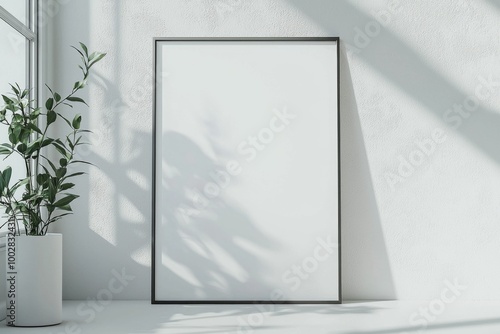 Wallpaper Mural A3 Poster Mockup on White Background created with Generative AI Torontodigital.ca