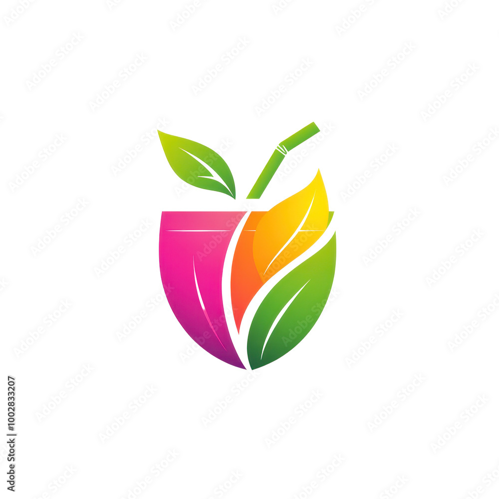 Colorful Leaf and Shield Logo Design Colorful Leaf and Shield Logo Design