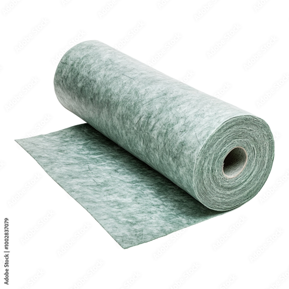 Modern Insulation Material Roll Isolated on White Background Modern Insulation Material Roll Isolated on White Background