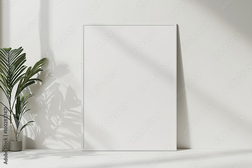 A3 Poster Mockup on White Background created with Generative AI A3 Poster Mockup on White Background created with Generative AI