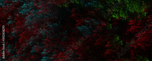 Star field background Aquamarine and pink dark red pink, teal and green nebula universe. Cosmic neon light blue watercolor background aquarelle deep black Paper textured. Fantastic outer view space