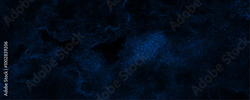 Scattered heavy dark aqua blue colored texture grunge texture on a dark sky surface lightning abstract background. Abstract background with dark aqua blue rough grainy stone or concrete wall texture.	
