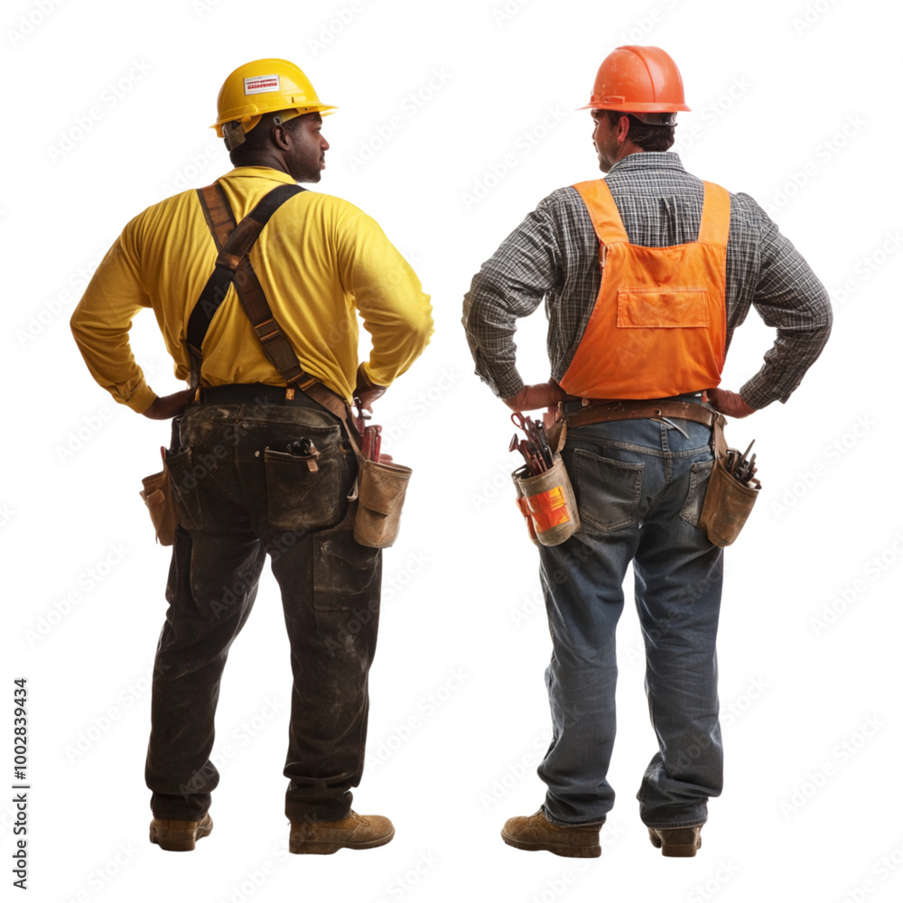 Construction Workers Promoting Safety on Site Construction Workers Promoting Safety on Site