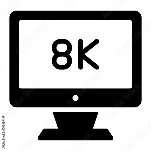 8k glyph icon