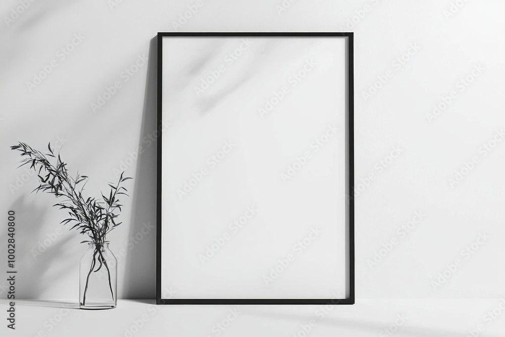 A3 Poster Mockup on White Background created with Generative AI A3 Poster Mockup on White Background created with Generative AI