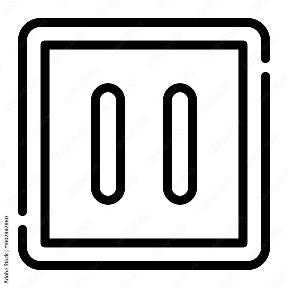 pause button line icon pause button line icon
