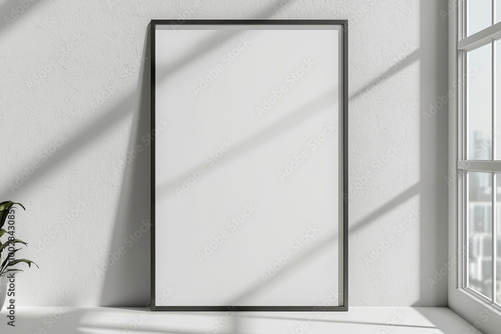 A3 Poster Mockup on White Background created with Generative AI A3 Poster Mockup on White Background created with Generative AI