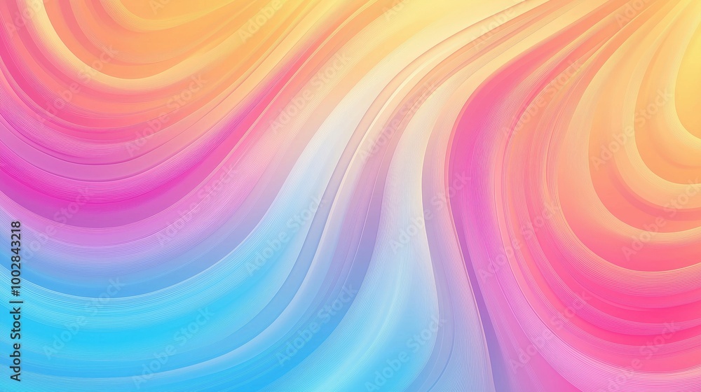 Colorful abstract waves in pastel shades Colorful abstract waves in pastel shades