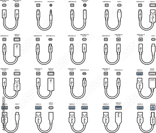 ケーブル・コネクター・アダプターのセット7