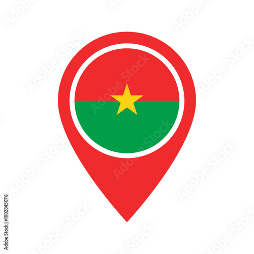 Burkina Faso flag location icon Free Download Burkina Faso flag location icon - GFXLoad