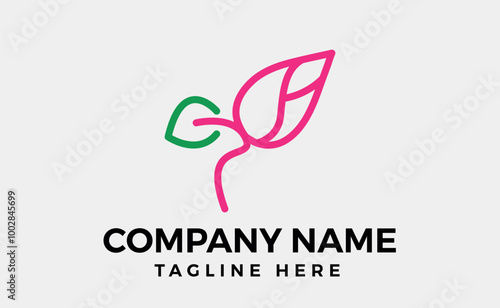 Beauty leaf logo branding design, Luxery Logo, editable vector illustration art.