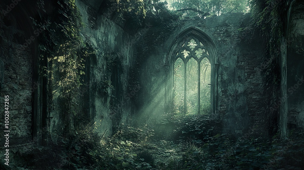 Overgrown Ruins: A Gothic Window to the Past Overgrown Ruins: A Gothic Window to the Past