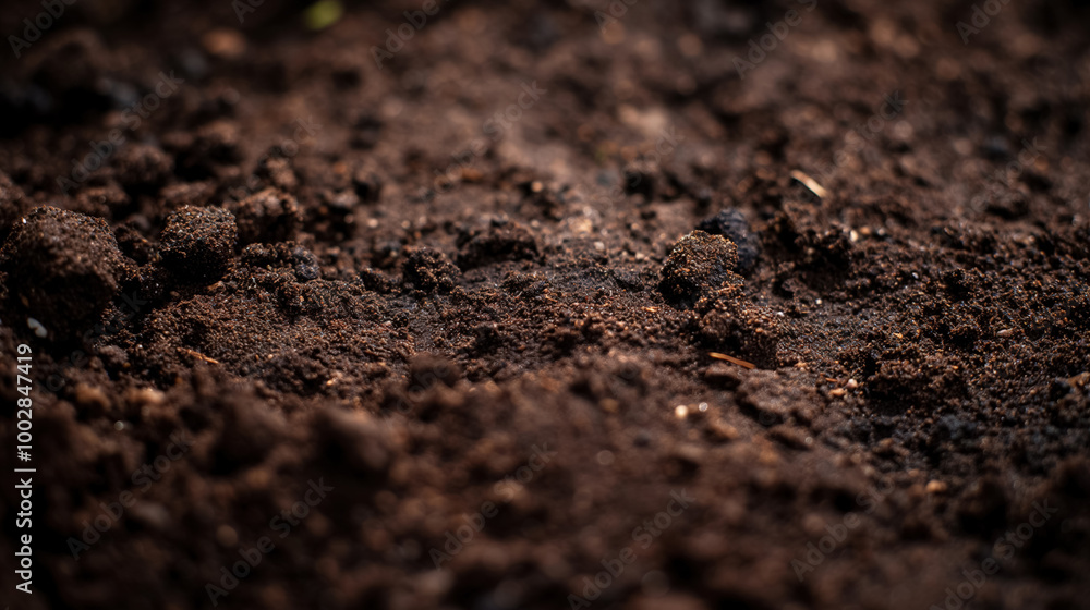 Detailed close-up of rich, dark soil showcases the earthy texture and natural beauty, symbolizing growth, agriculture, and the foundation of life. Detailed close-up of rich, dark soil showcases the earthy texture and natural beauty, symbolizing growth, agriculture, and the foundation of life.