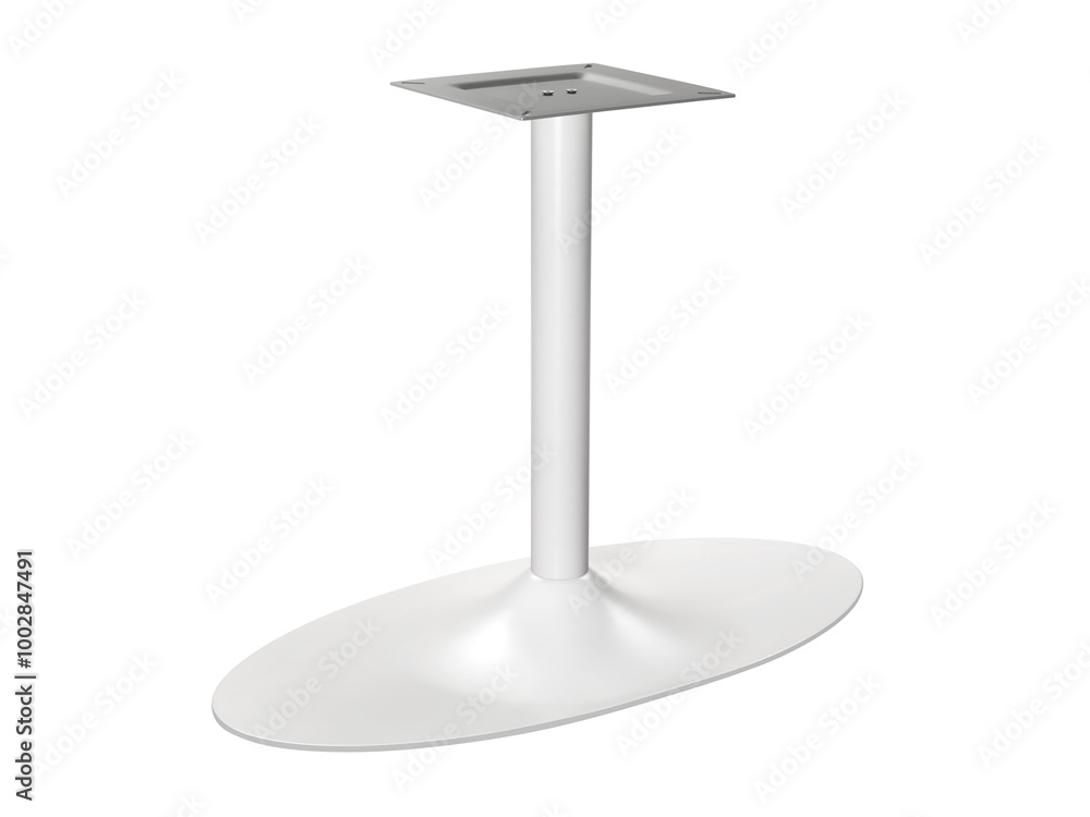 Steel base for tables, on white background Steel base for tables, on white background