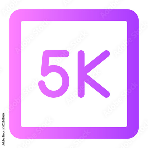 5k gradient icon