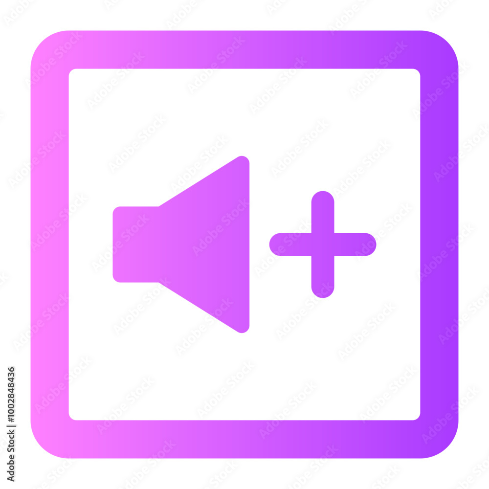 Obraz premium volume up gradient icon