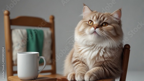 cat with a cup