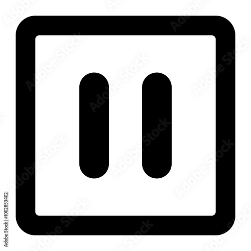 pause button glyph icon