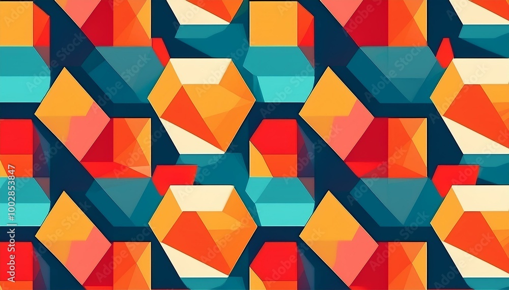 Geometric shapes in vibrant colors Geometric shapes in vibrant colors