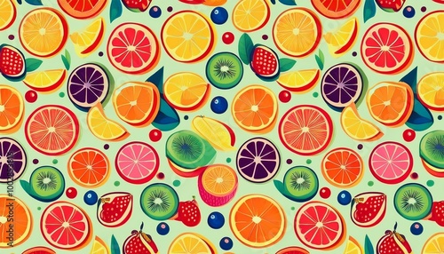 Colorful fruit pattern